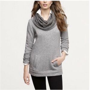 J. Crew Funnelneck Sweater Wool Blend Heather Gray Women’s Size L